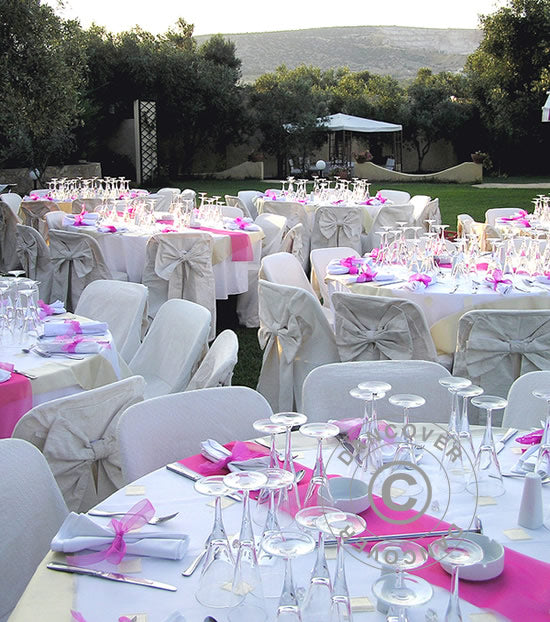 Round folding table Ø154 cm, Light grey (1 pcs.)