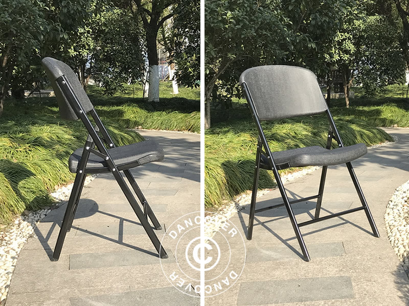 Folding Chair 48x43x89 cm, Black, 24 pcs.