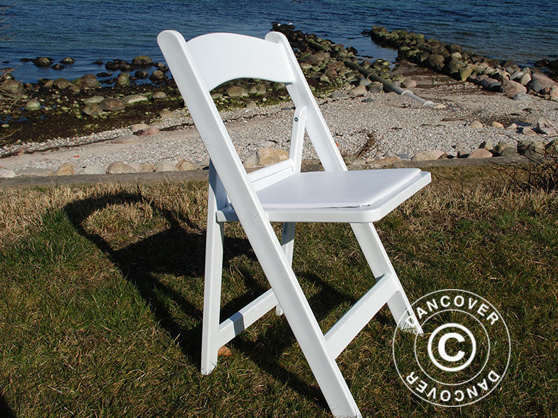 Padded Folding Chairs 44x46x77 cm, White, 4 pcs.