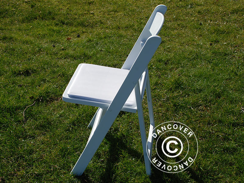 Padded Folding Chairs 44x46x77 cm, White, 8 pcs.