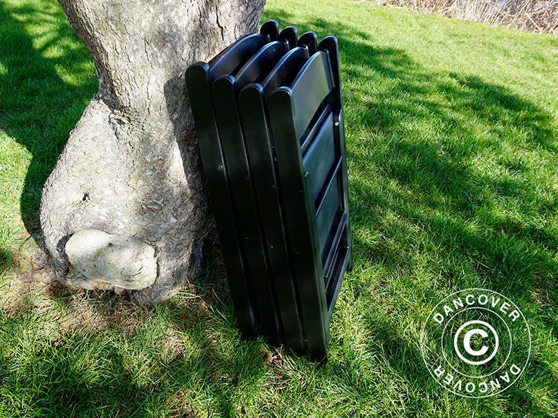 Padded Folding Chairs, Black, 44x46x77 cm, 24 pcs.