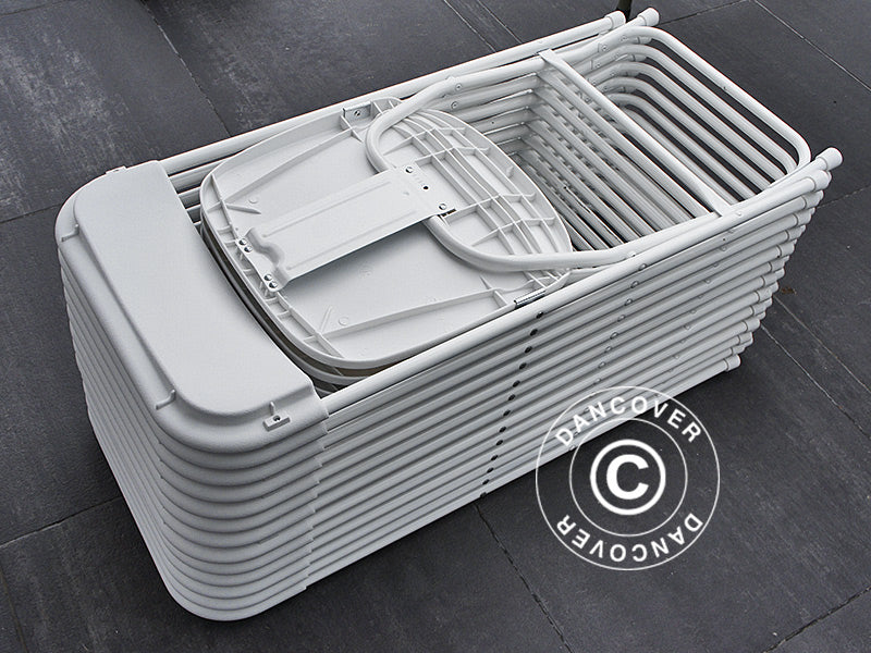 Kokoontaitettavat tuolit 44x44x80cm, Valkoinen, 24 kpl.