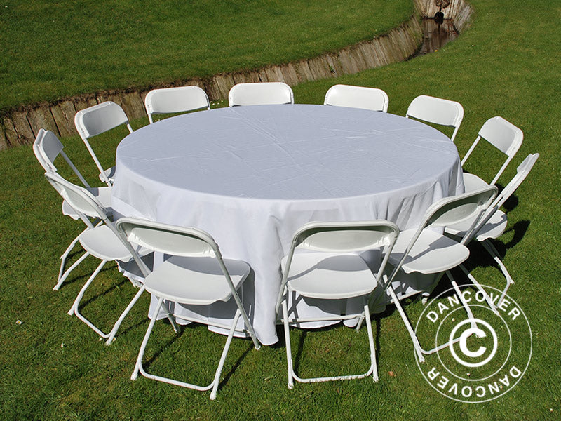 Tischdecke Ø183x64cm, Weiß