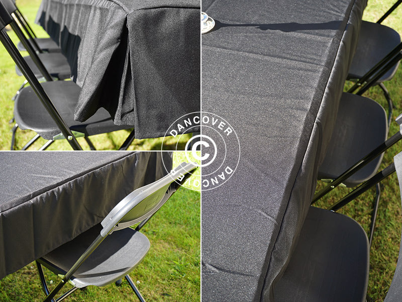 Tafelkleed 244X76x20cm, Zwart