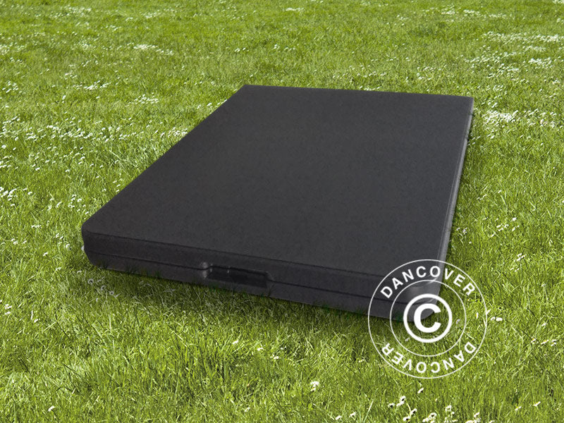 Conjunto para fiesta, 1 mesa plegable (240cm) + 8 sillas, Negro