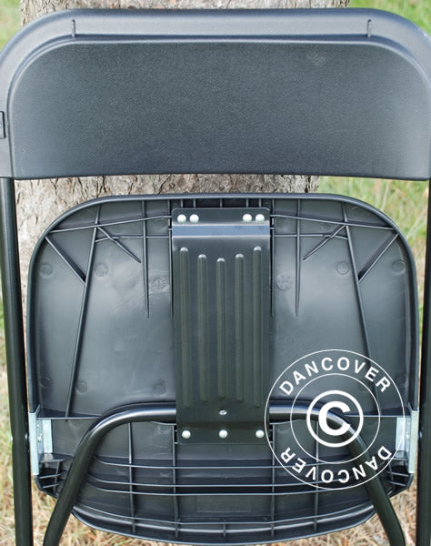 Conjunto para fiesta, 1 mesa plegable (240cm) + 8 sillas, Negro