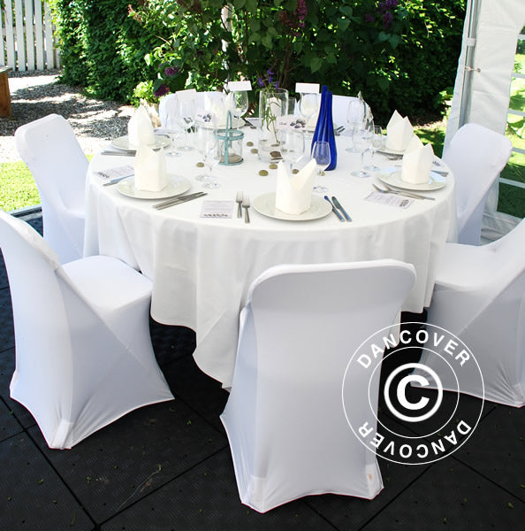 Stretch Stuhlüberzug 44x44x80cm, Weiß (1 stck.)