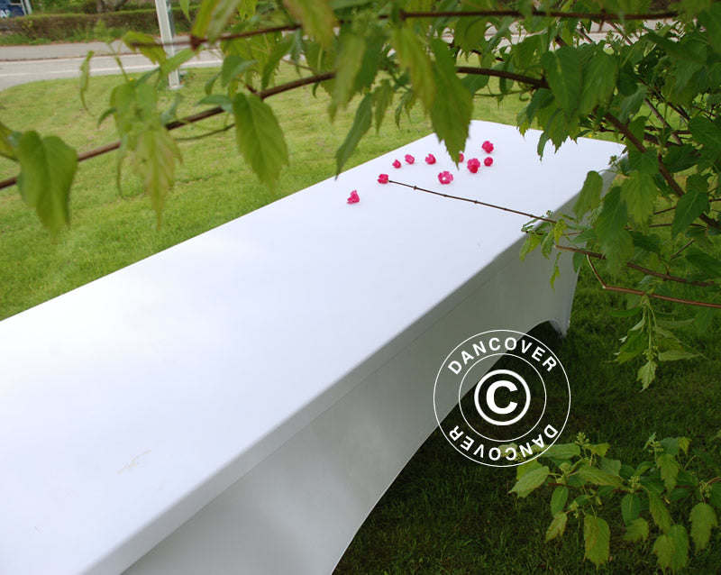 Stretch Tischüberzug 244x75x74cm, Weiß