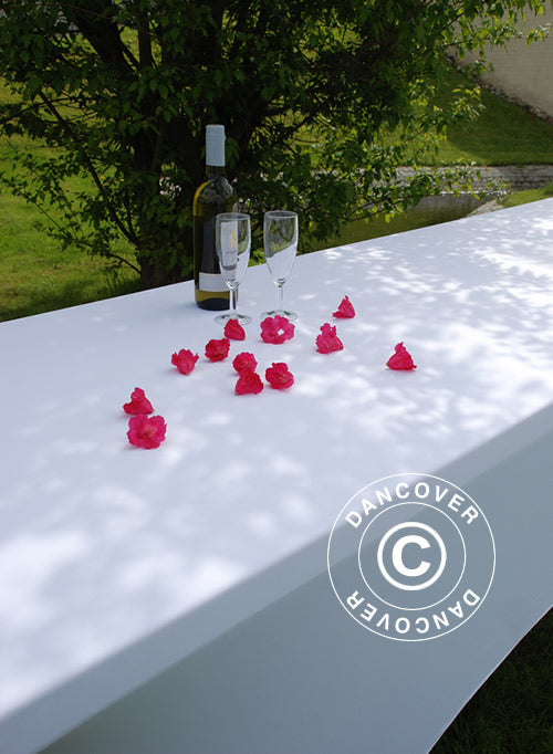 Stretch Tischüberzug 244x75x74cm, Weiß