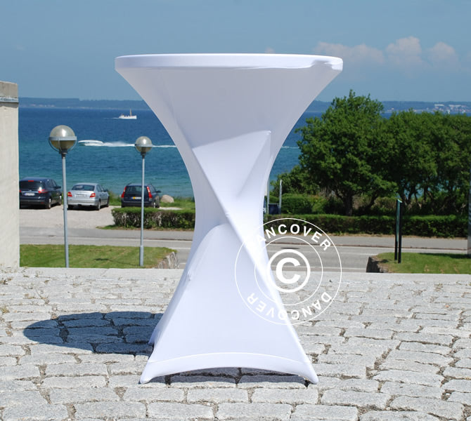 Stretch Tischüberzug Ø80x110cm, Weiß