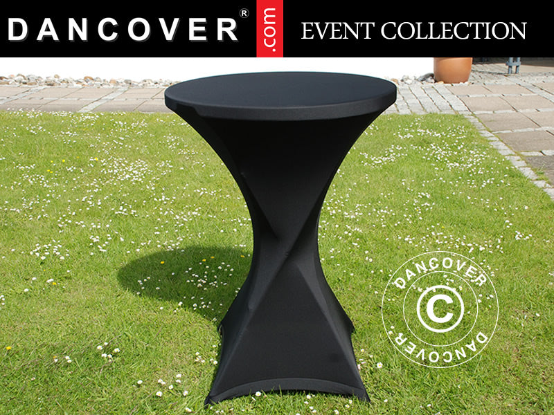 Copri-tavolo elasticizzato Ø80x110cm, Nero