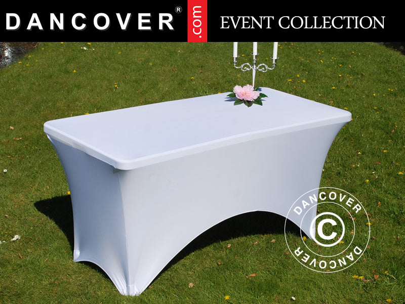 Stretch table cover 150x72x74 cm, White