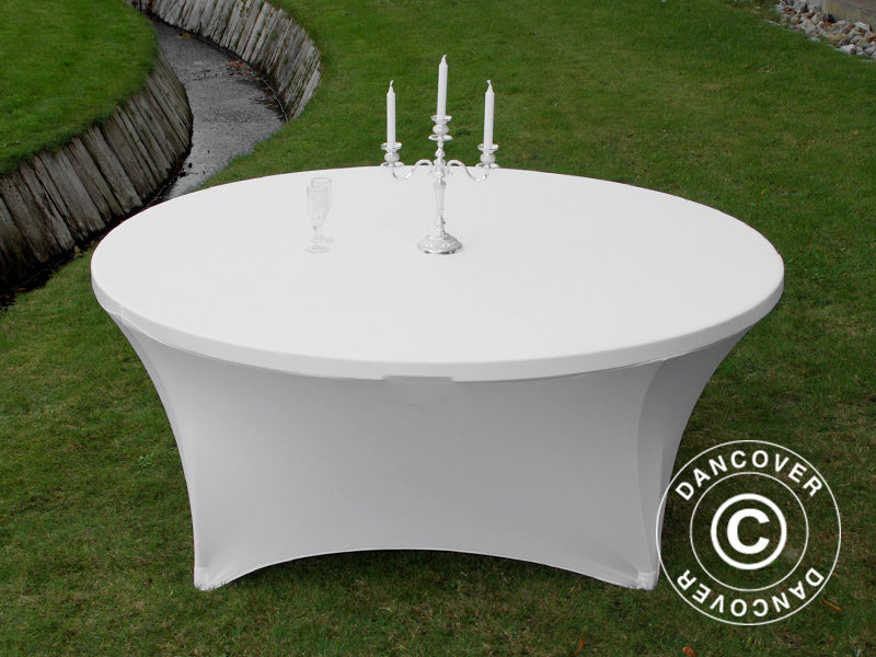 Elastīgs galda pārvalks Ø183x74cm, Balts