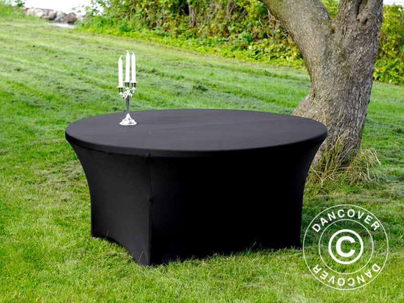 Nappe de table extensible Ø152x74cm, Noir