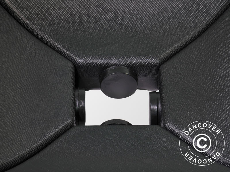 Kunststoffgewichte für Sonnenschirm, 0,76x0,76x0,10m, Schwarz