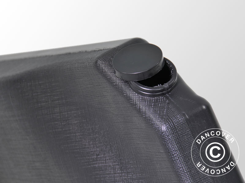 Kunststoffgewichte für Sonnenschirm, 0,76x0,76x0,10m, Schwarz