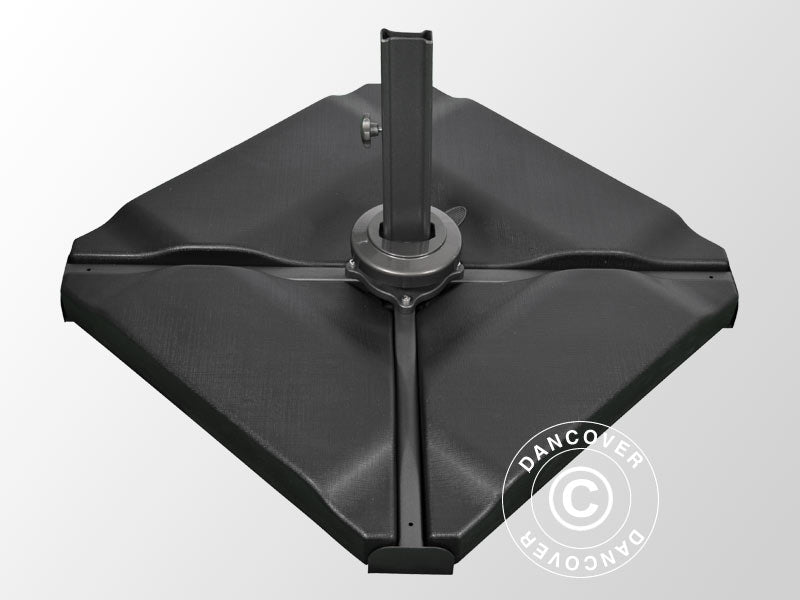 Kunststoffgewichte für Sonnenschirm, 0,76x0,76x0,10m, Schwarz
