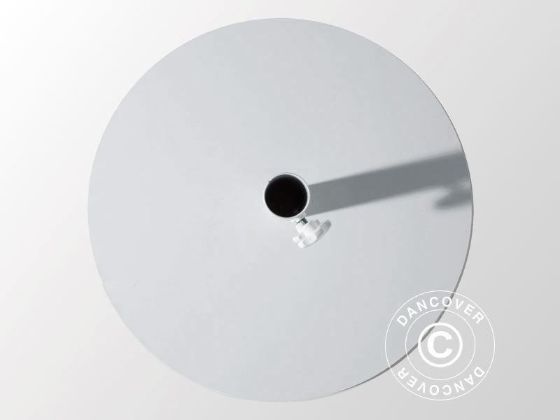 Stahlsockel für Sonnenschirm rund, Ø0,7m, Weiß