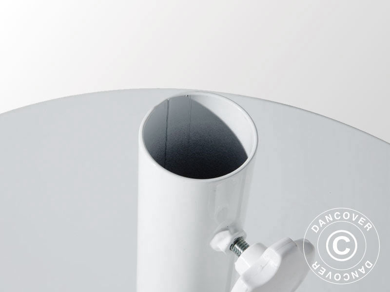 Stahlsockel für Sonnenschirm rund, Ø0,7m, Weiß