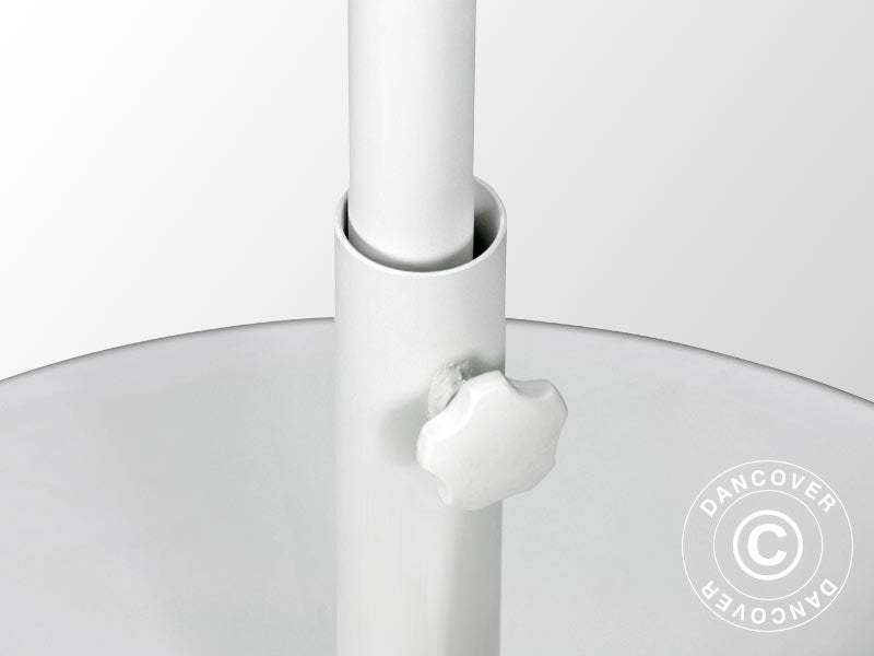 Stahlsockel für Sonnenschirm rund, Ø0,7m, Weiß