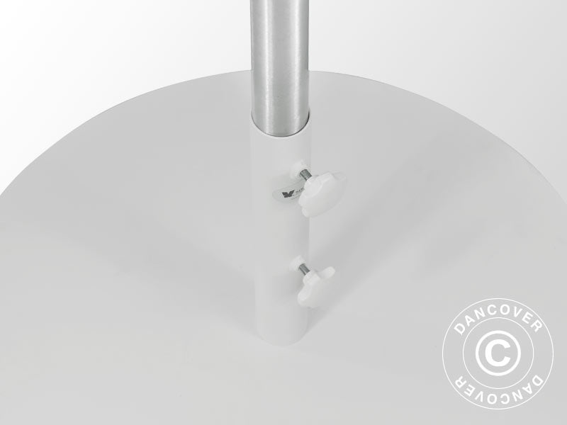 Stahlsockel für Sonnenschirm rund, Ø0,7m, Weiß