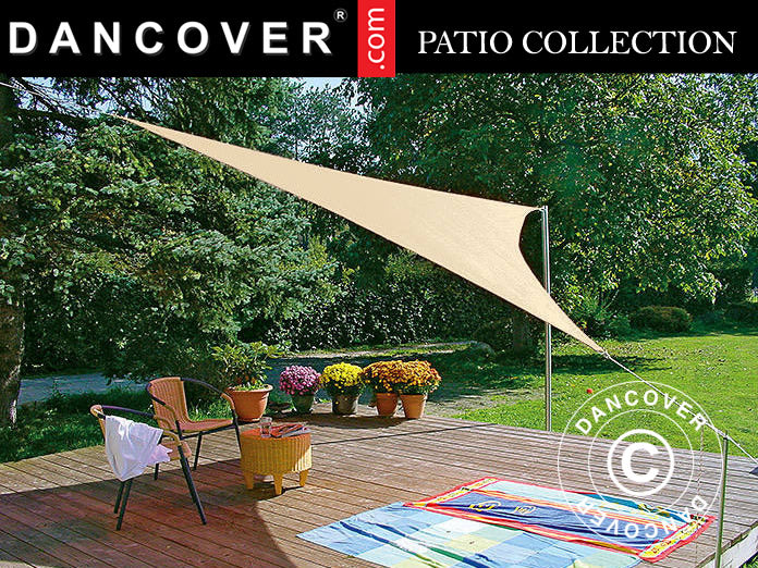 Dancover Sun Sail Triangle 3.6x3.6m in Sand – Order now