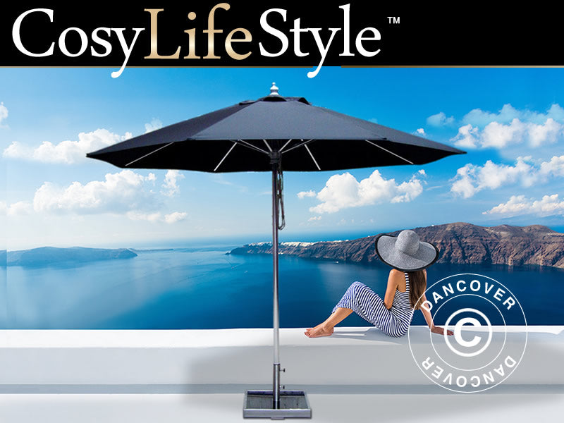 Parasol Bermuda, Ø3.5 m, Black