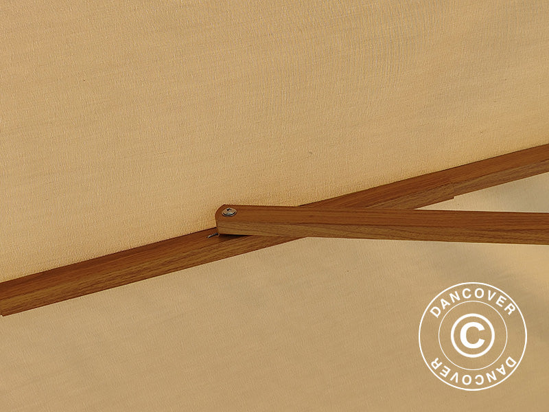 Parasol en porte à faux Havana, 3,5x3,5m, Sable