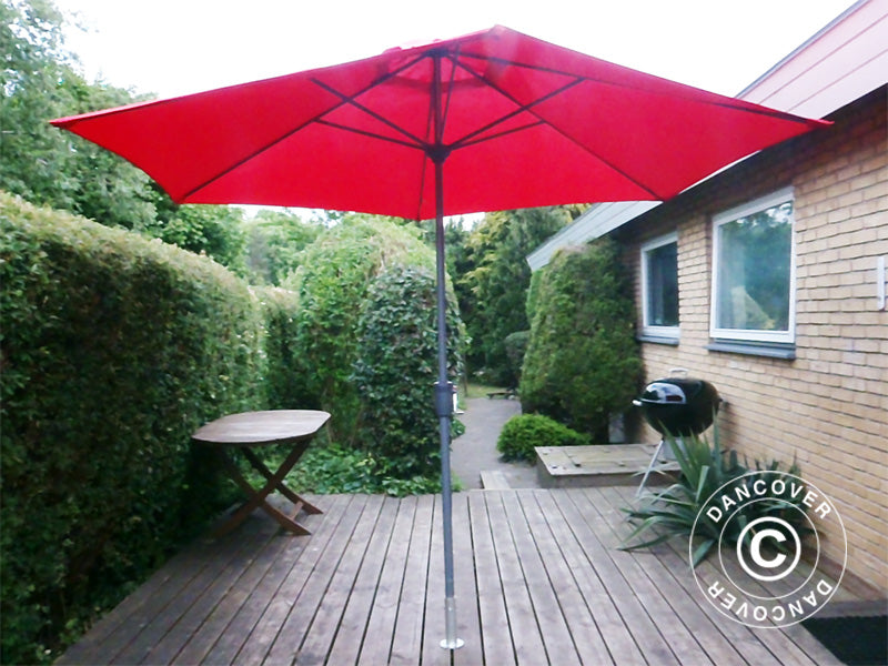 Pied de parasol pour terrasse en bois, Argenté