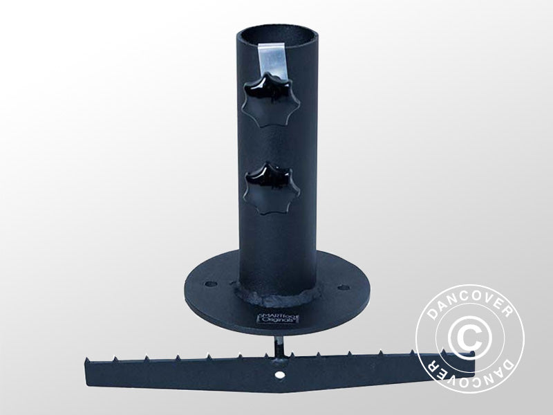 Base per ombrellone per terrazza in legno, Nero