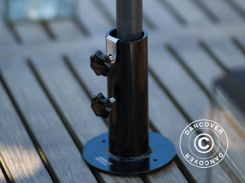 Päikesevarjualus puidust terrassile, Must