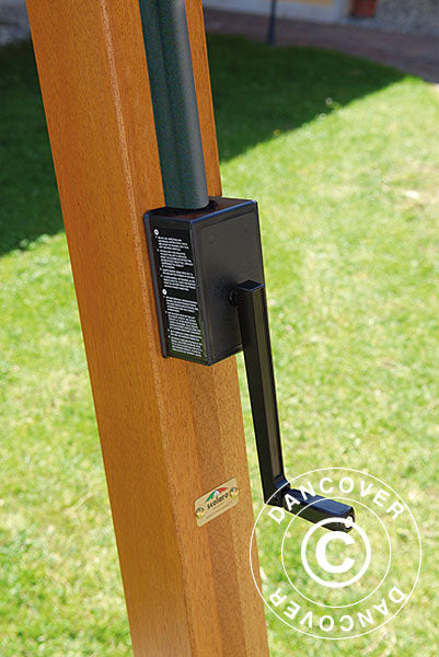 Guarda-sol suspenso Palladio Braccio com sanefa, 3,5x3,5m, Cru