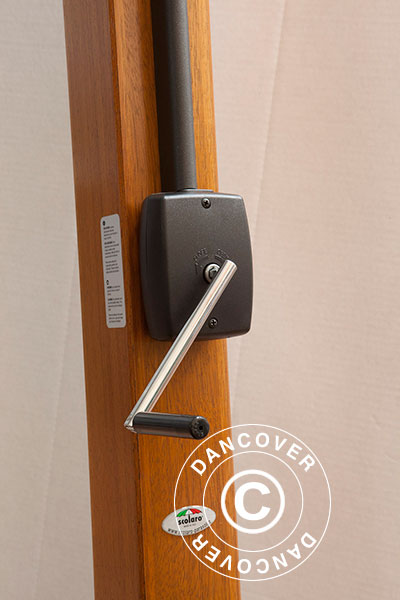 Cantilever parasol Palladio Braccio with valance, 3.5x3.5 m, Ecru