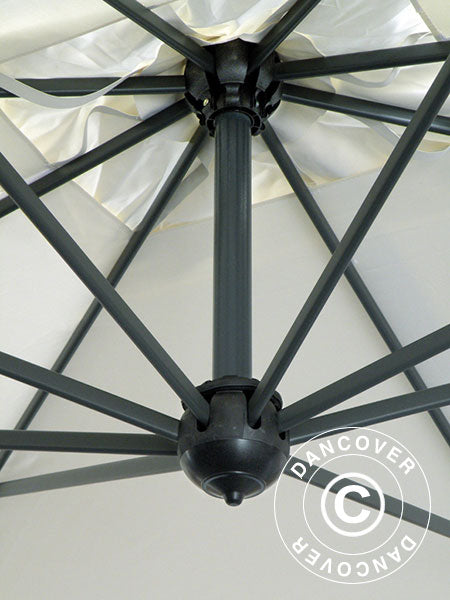 Cantilever parasol Leonardo Braccio with valance, 3x4 m, Ecru