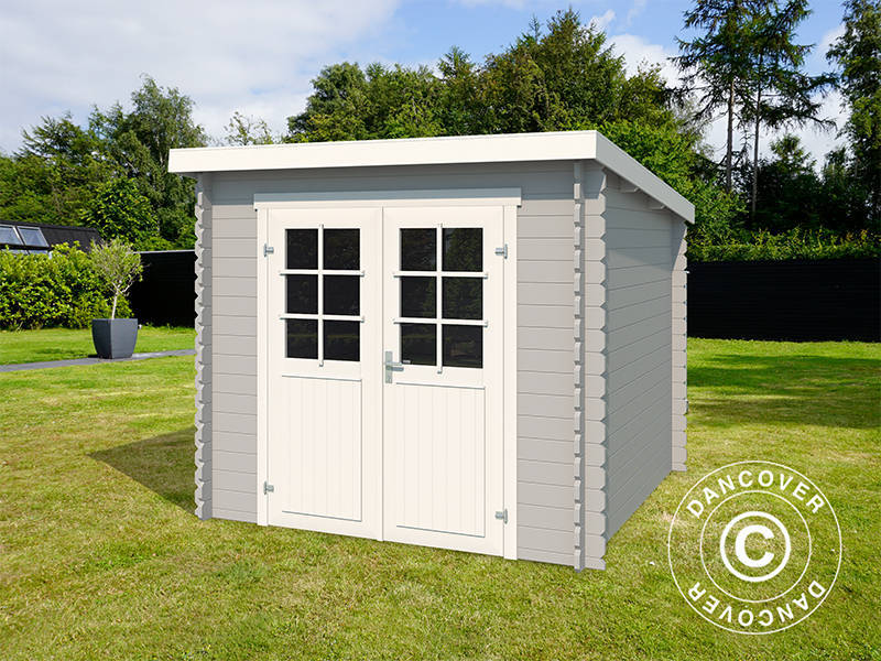 Wooden Shed Hagen 2.3x1.75x2.11 m, 28 mm, 3.8 m², Light Grey