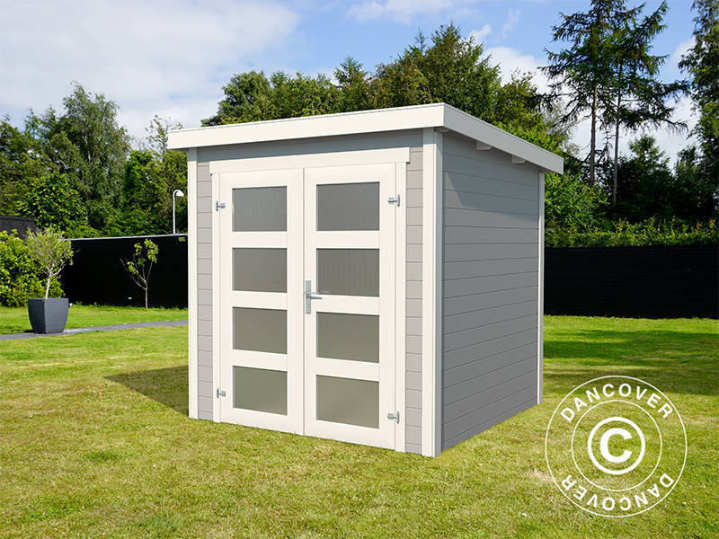 Wooden Shed Torrent 2x2.5x2.11 m, 28 mm, 4.75 m², Light Grey