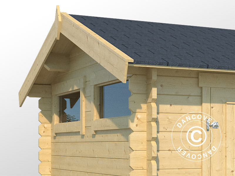 Wooden Shed Narva 3.8x2.5x2.39 m, 28 mm, 9.3 m², Natural