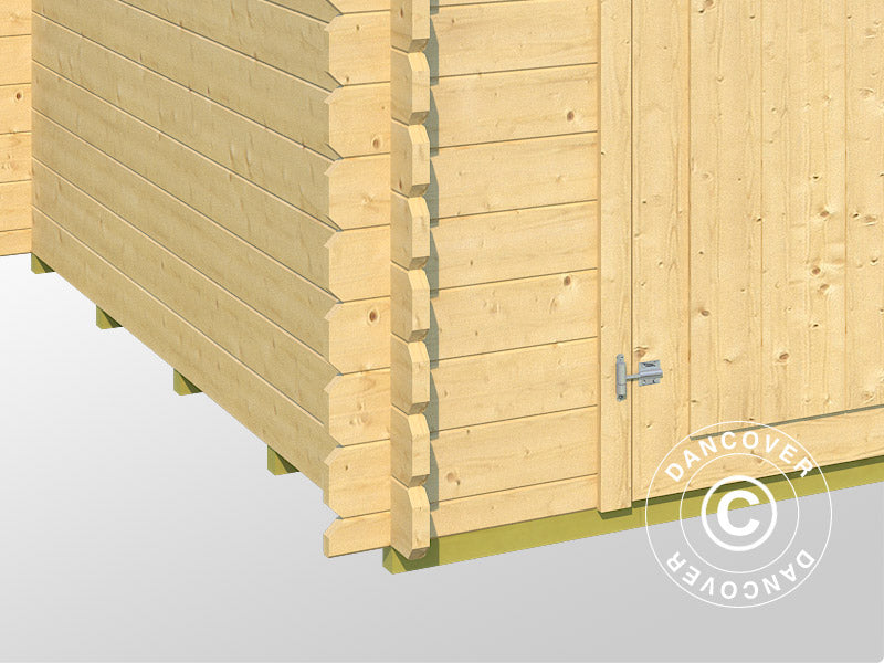 Houten tuinhuisje Narva 3,8x2,5x2,39m, 28mm, 9,3m², Naturel