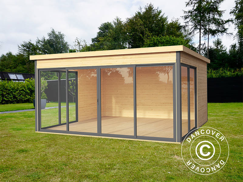 Wooden Cabin Genova, 4.18x4.18x2.39 m, 44 mm, Natural