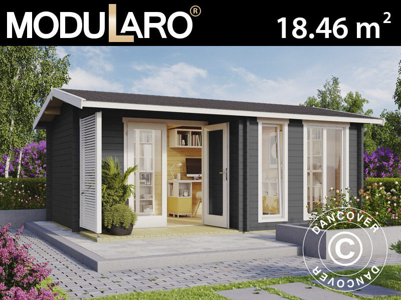 Koka Dārza Māja Talsi 5,2x3,7x2,51m, 44mm, Tumši Pelēka