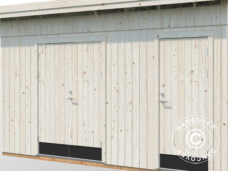 Medinis namelis su grindimis, 4,52x3,3x2,59m, 13,5m², Natūrali