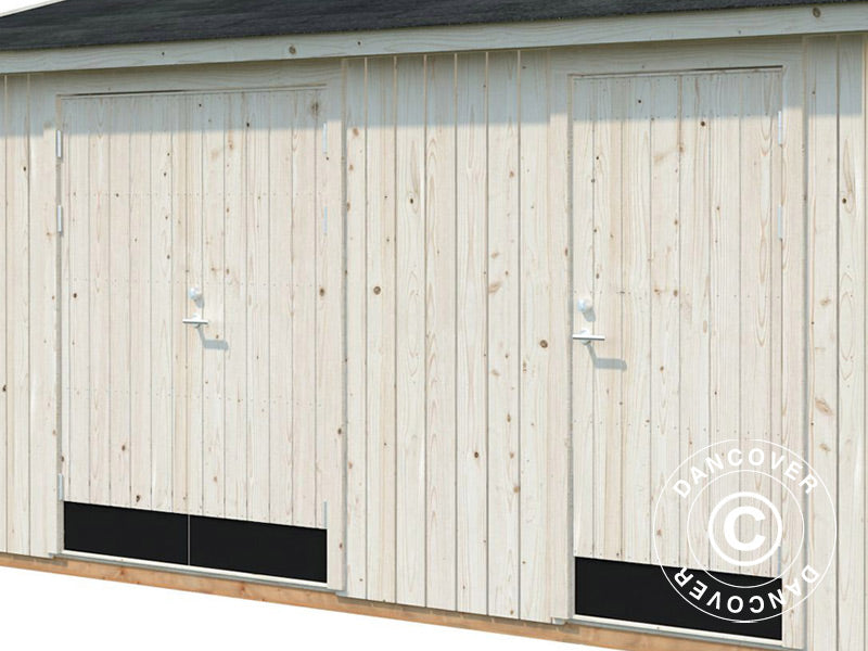 Abri en bois avec plancher, 4,52x3,3x2,61m, 13,5m², Naturel