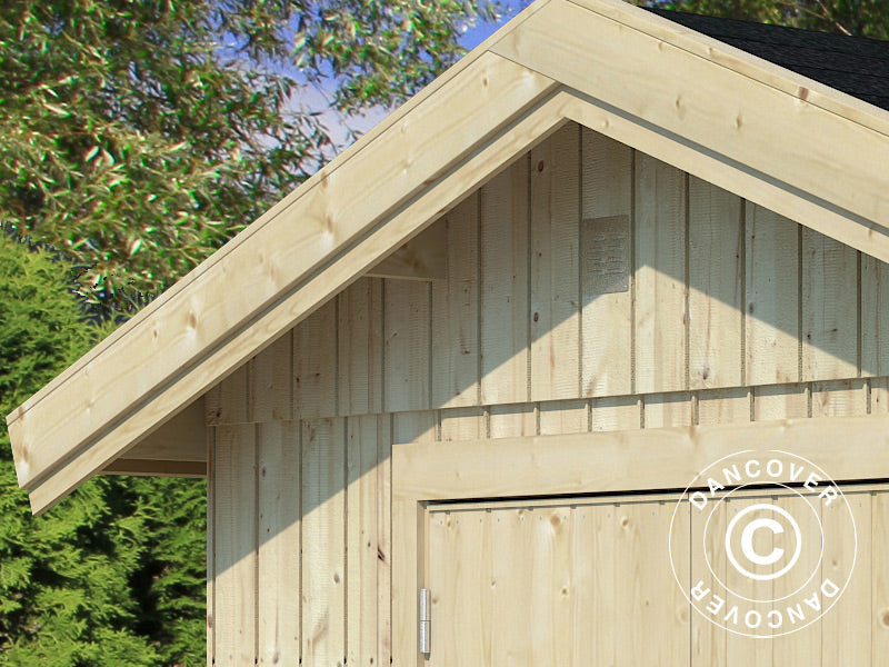 Medinis namelis su grindimis, 2,75x3,44x2,67m, 8,4m², Natūrali