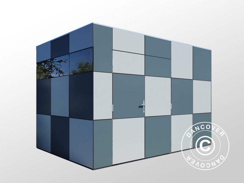 Wooden Shed, Bertilo HPL 2, 3.45x2.28x2.3 m, 7.86 m², Anthracite/Grey