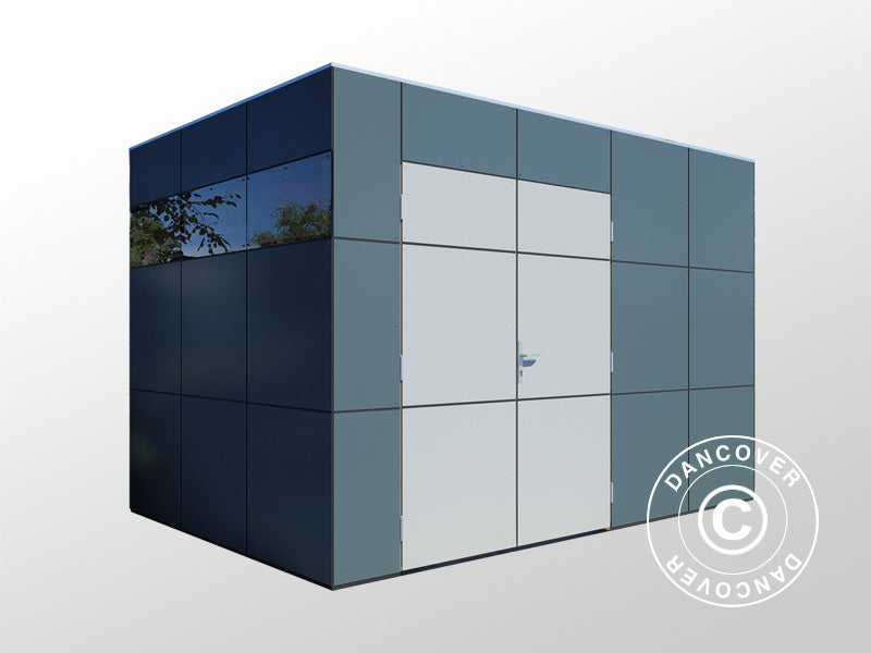 Wooden Shed, Bertilo HPL 2, 3.45x2.28x2.3 m, 7.86 m², Anthracite/Grey