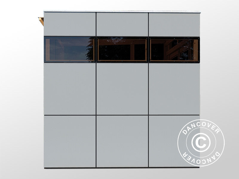 Wooden Shed, Bertilo HPL 2, 3.45x2.28x2.3 m, 7.86 m², Anthracite/Grey