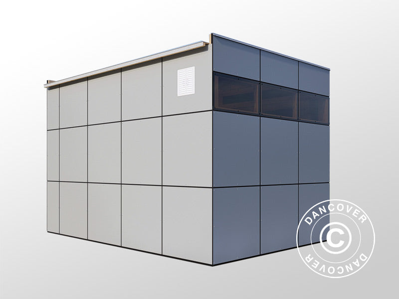 Wooden Shed, Bertilo HPL 2, 3.45x2.28x2.3 m, 7.86 m², Anthracite/Grey