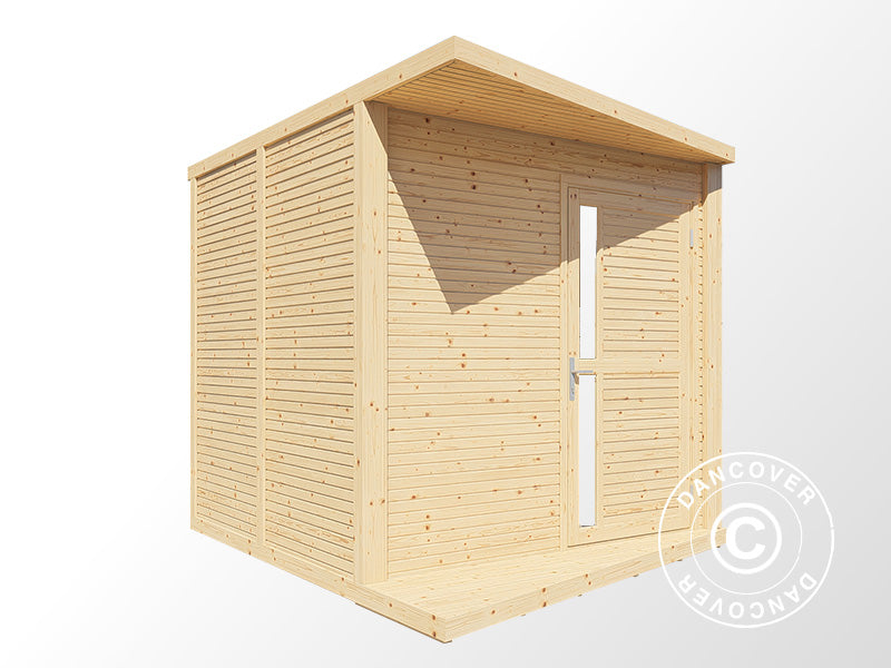 Wooden shed, Bertilo Concept, 2.34x2.97x2.27 m, 7 m², Natural