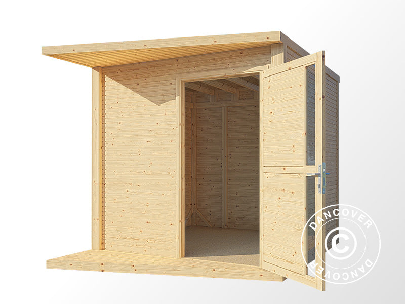Wooden shed, Bertilo Concept, 2.34x2.97x2.27 m, 7 m², Natural