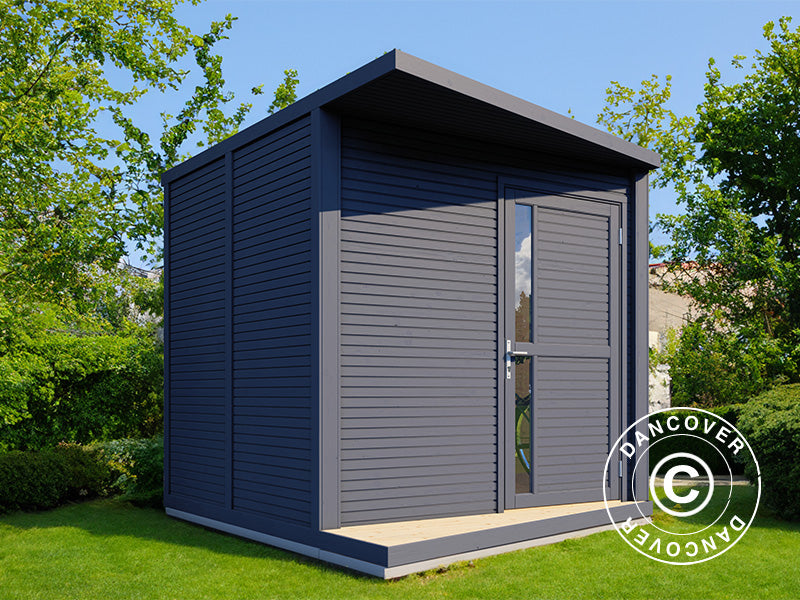 Wooden Shed, Bertilo Concept, 2.34x2.97x2.27 m, 7 m², Anthracite